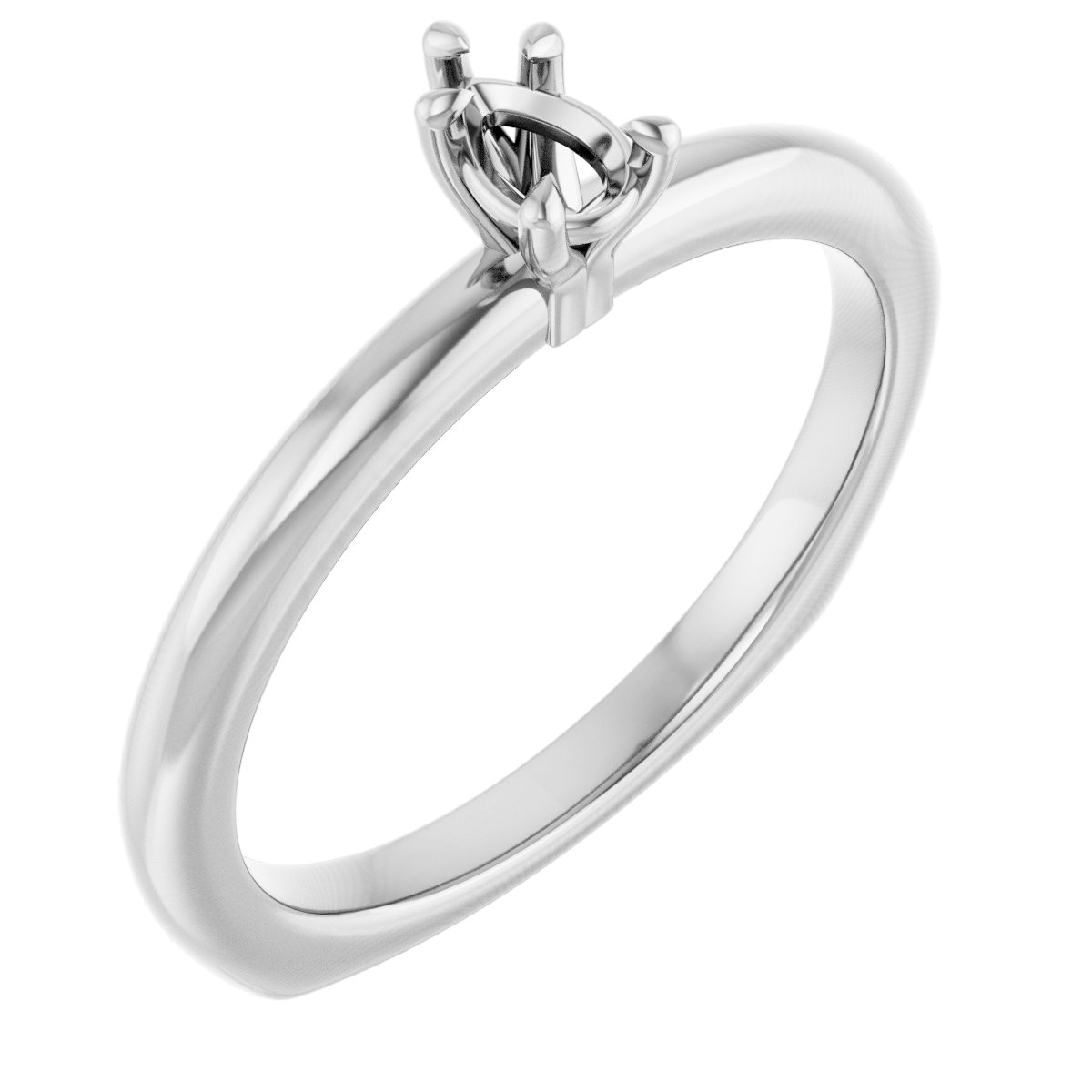 Claw-Prong Euro Shank Engagement Ring