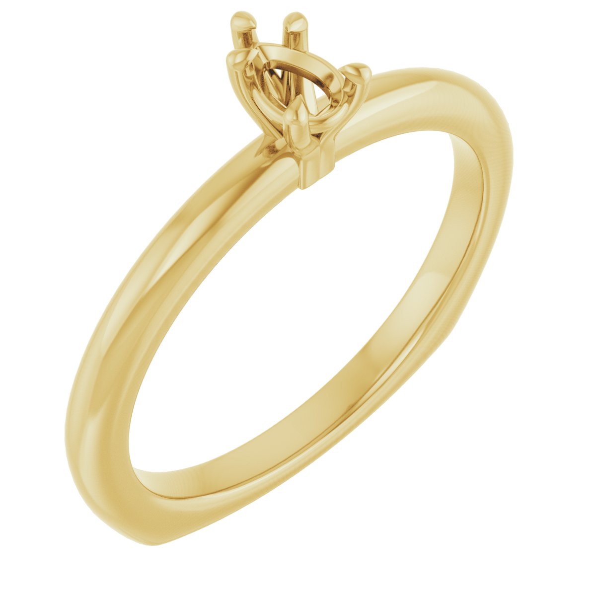 Claw-Prong Euro Shank Engagement Ring