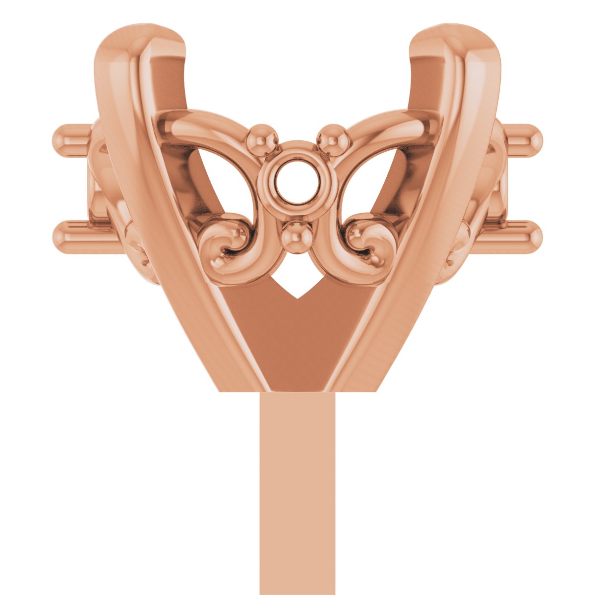 Round 4-Prong Accented Peg Setting