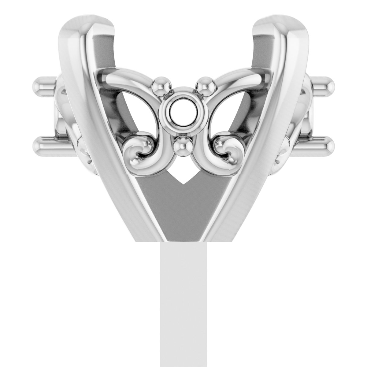 Round 4-Prong Accented Peg Setting