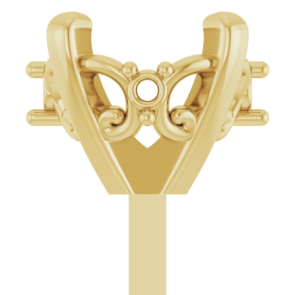 Round 4-Prong Accented Peg Setting