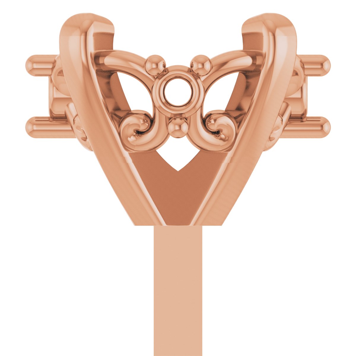 Round 4-Prong Accented Peg Setting