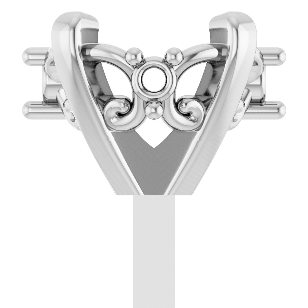Round 4-Prong Accented Peg Setting