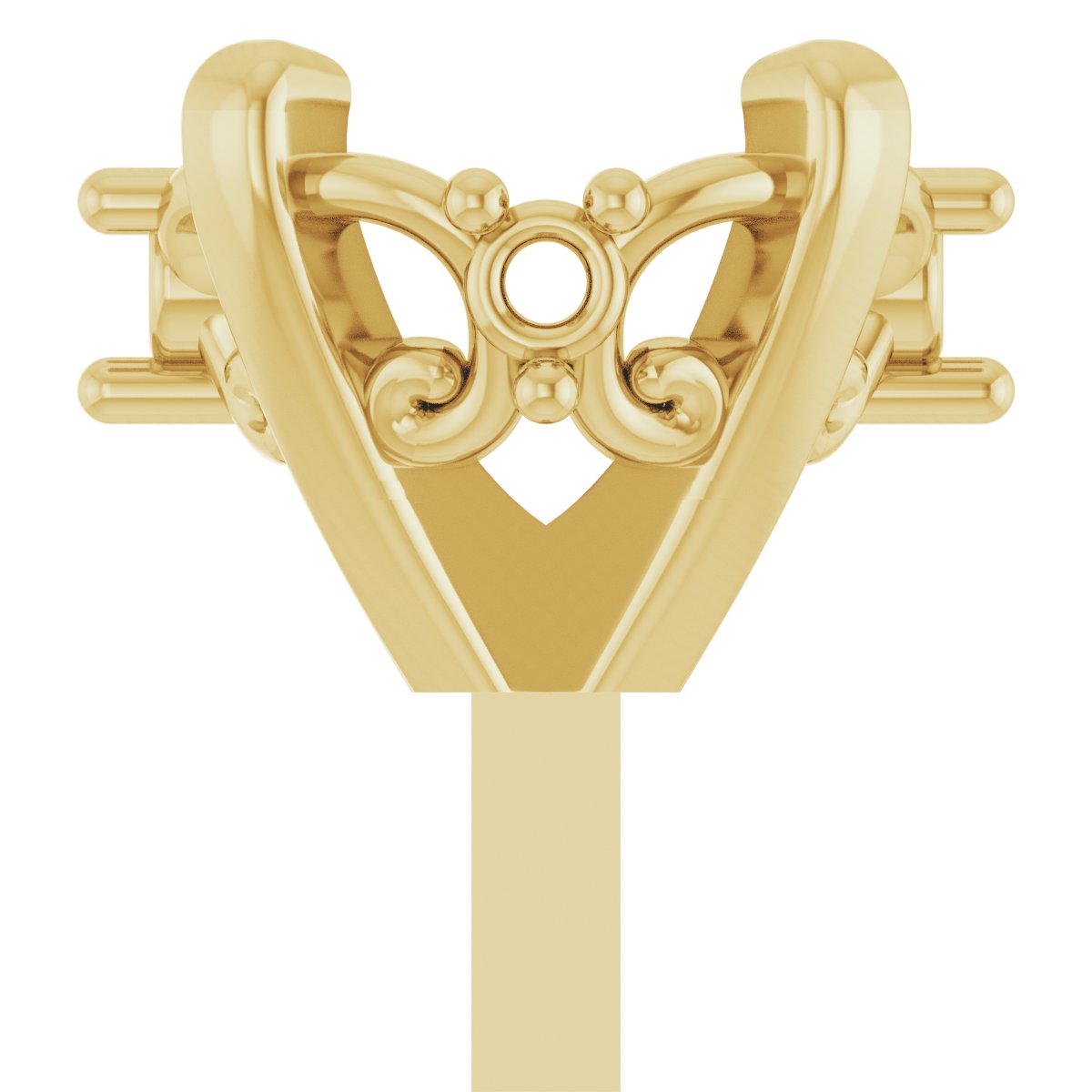 Round 4-Prong Accented Peg Setting