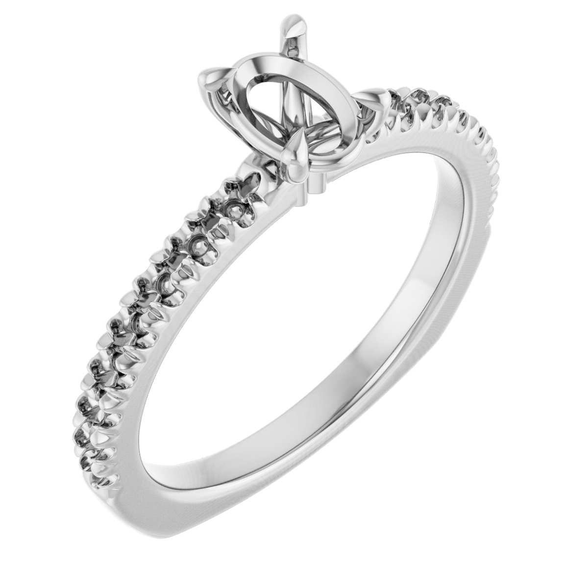 Claw-Prong Euro Shank Engagement Ring