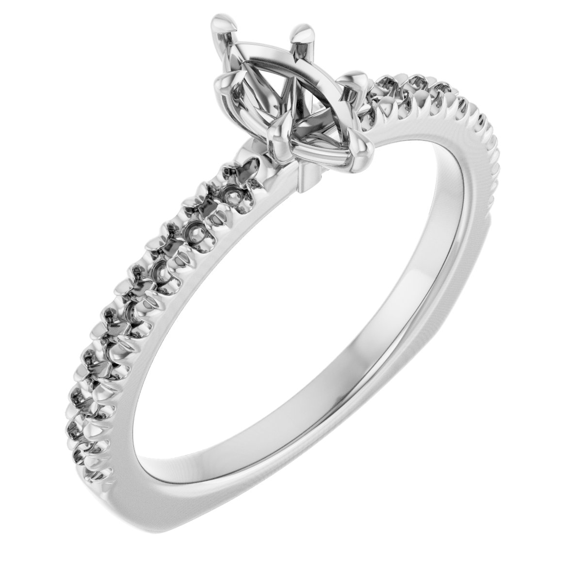 Claw-Prong Euro Shank Engagement Ring