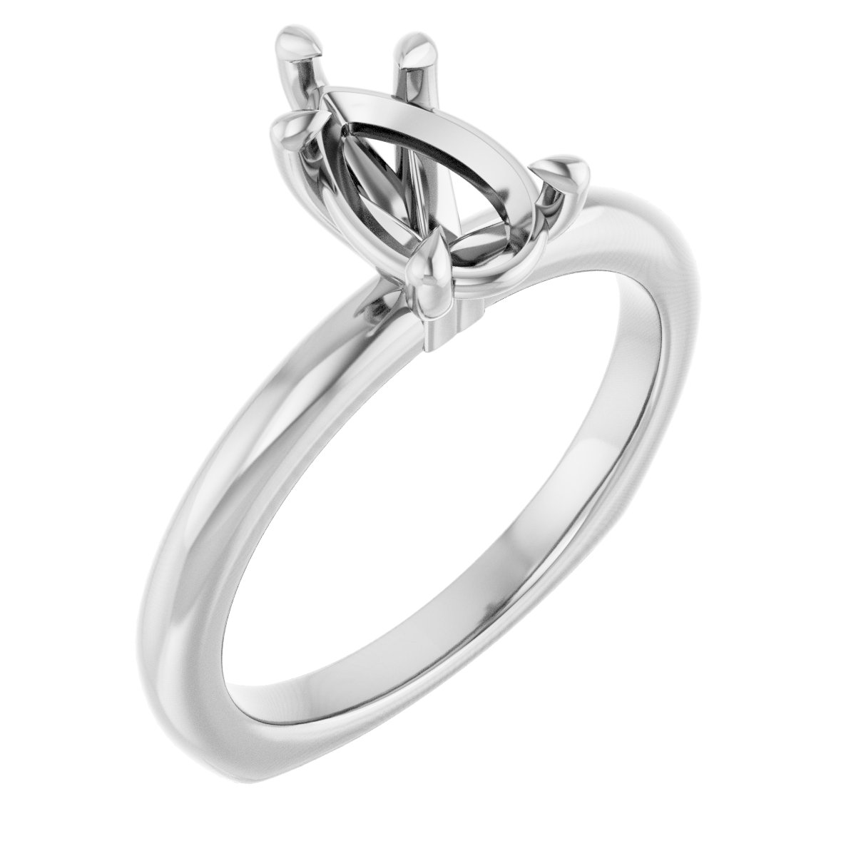 Claw-Prong Euro Shank Engagement Ring
