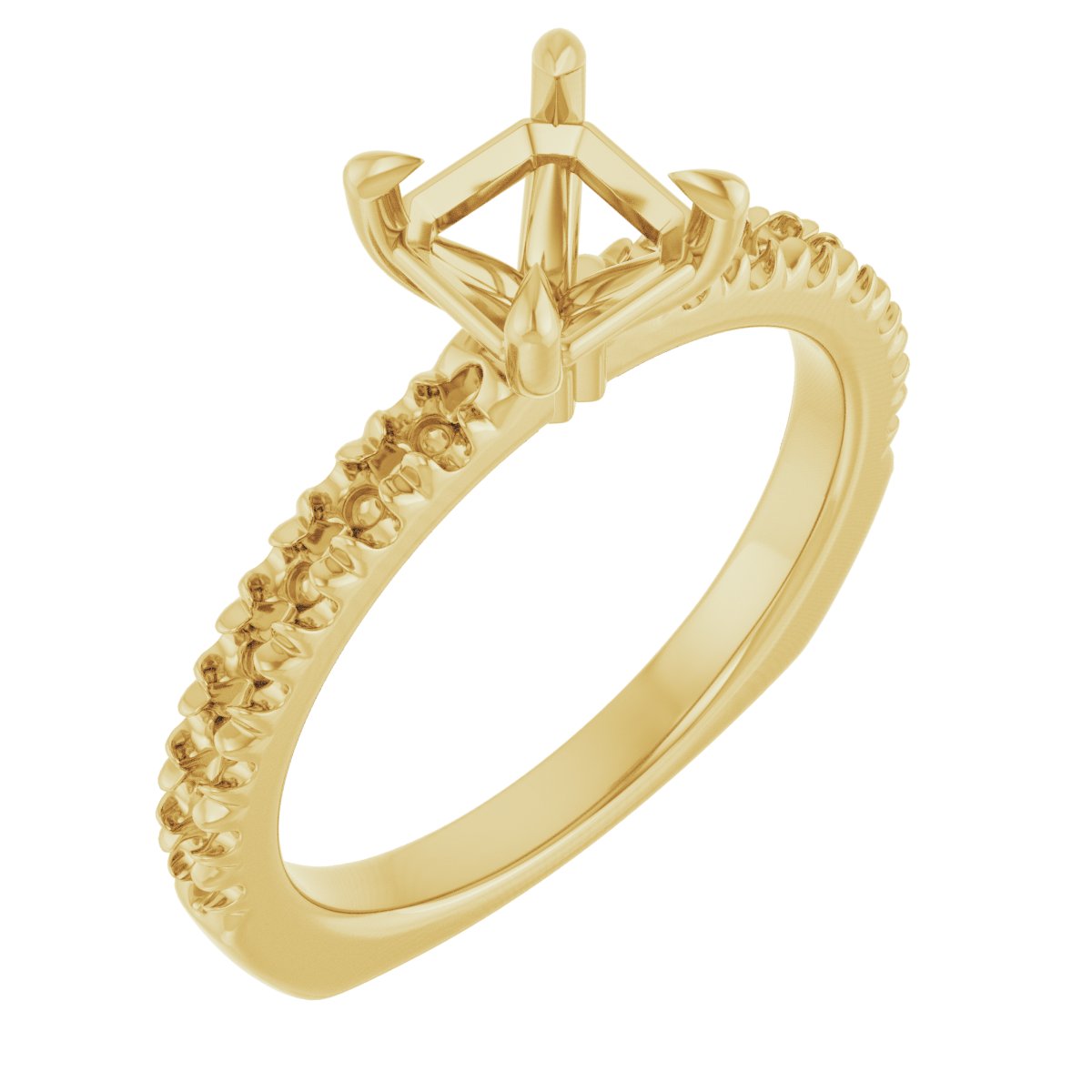 Claw-Prong Euro Shank Engagement Ring