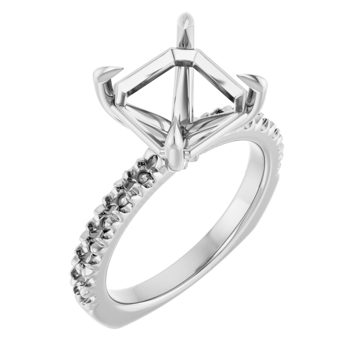 Claw-Prong Euro Shank Engagement Ring