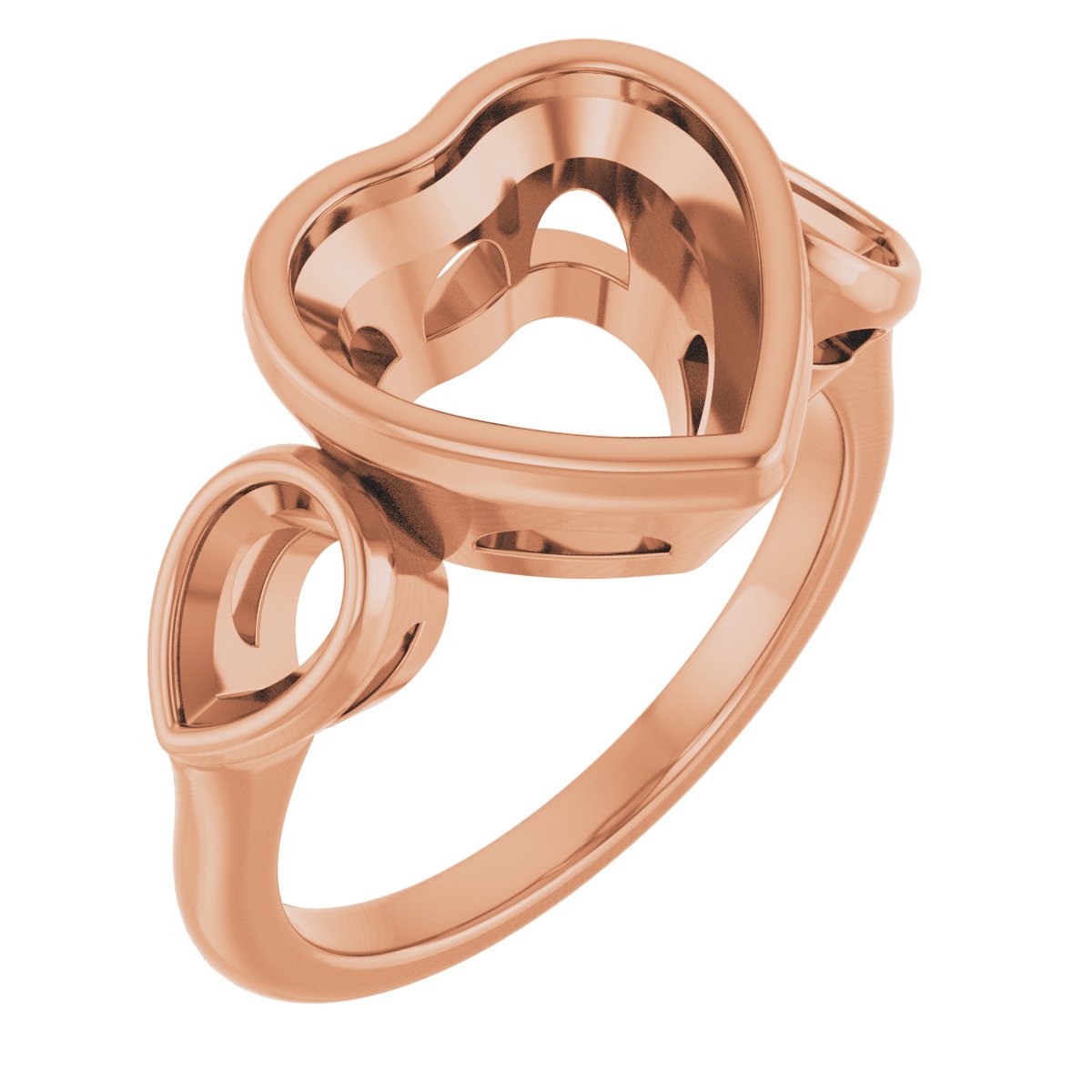 Bezel-Set Three-Stone Engagement Ring