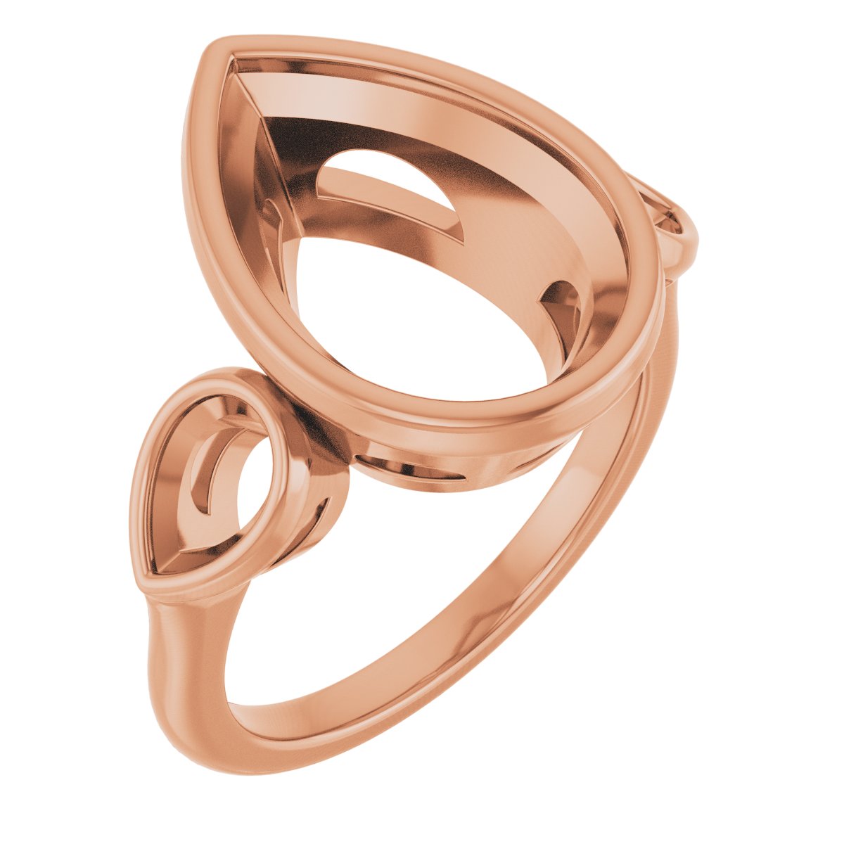 Bezel-Set Three-Stone Engagement Ring