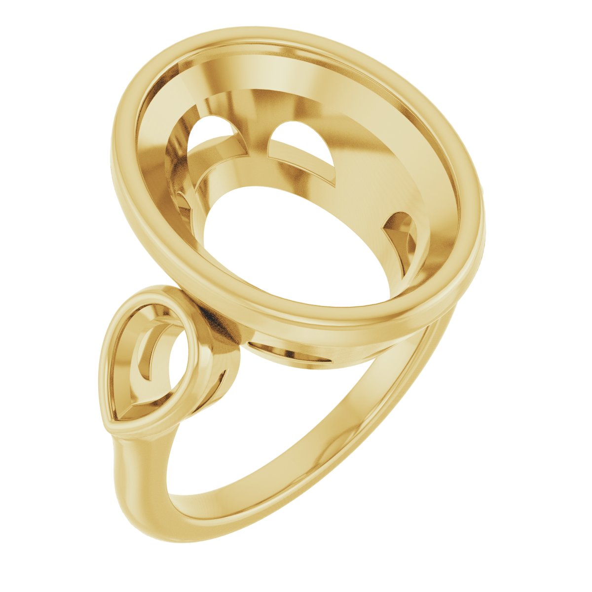 Bezel-Set Three-Stone Engagement Ring