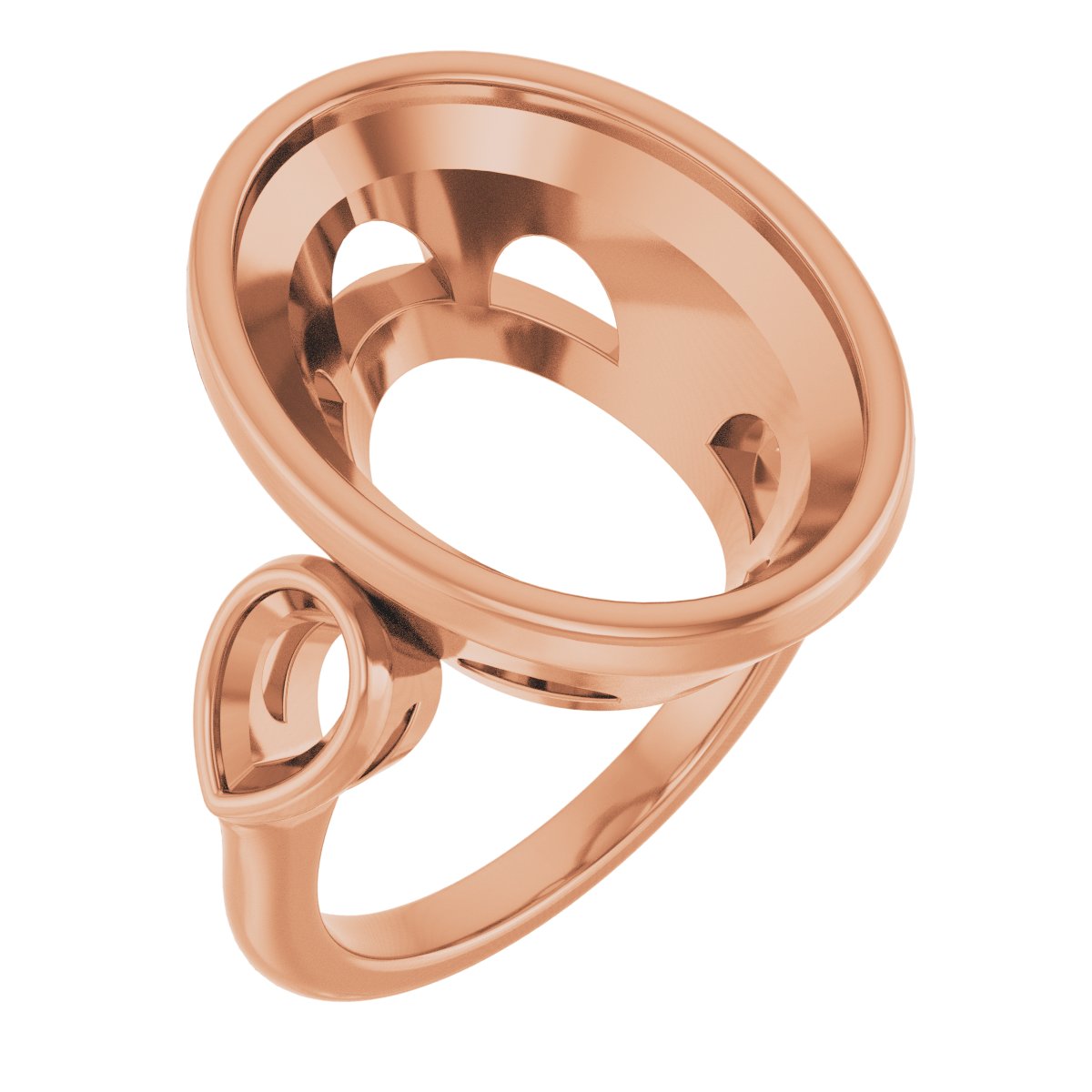 Bezel-Set Three-Stone Engagement Ring