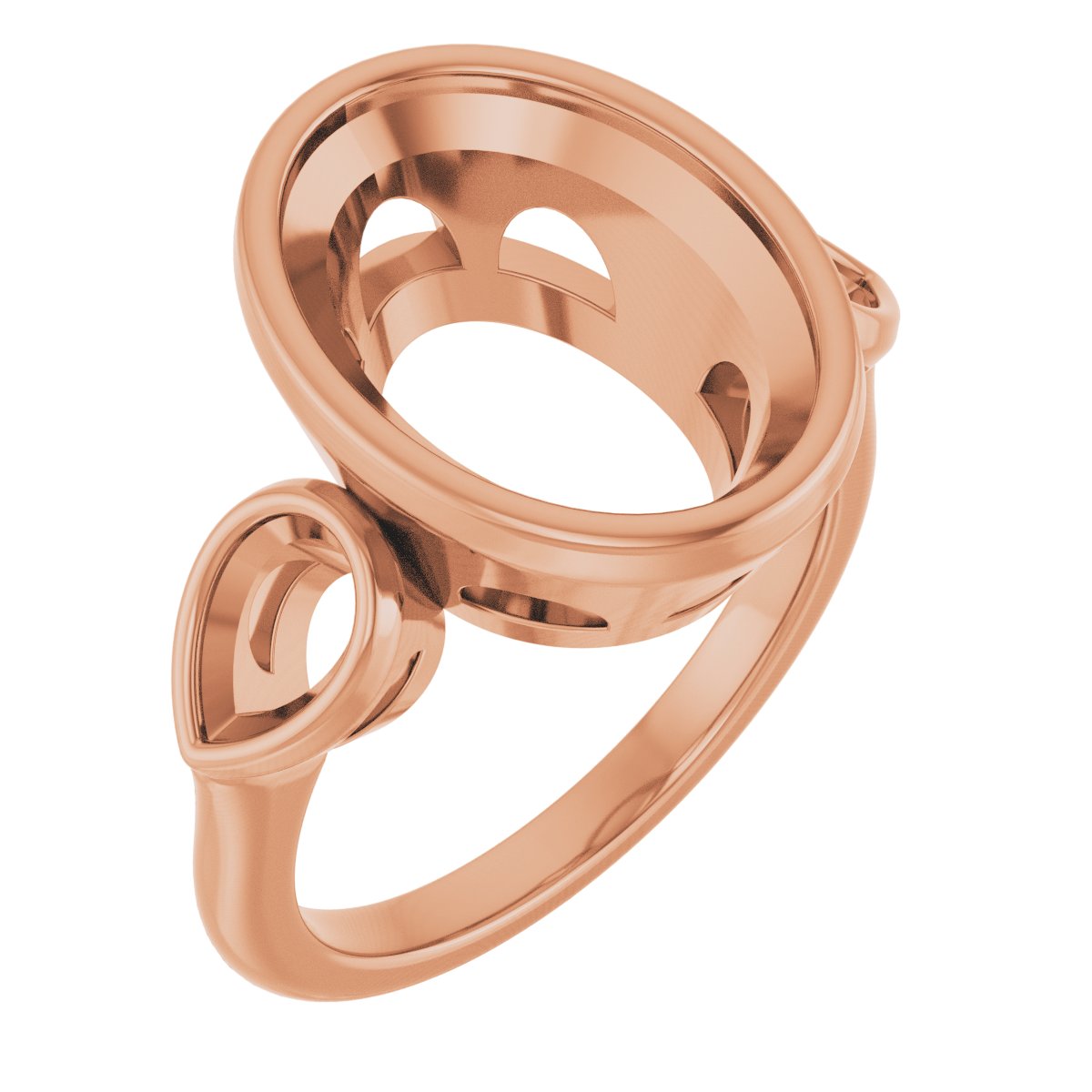 Bezel-Set Three-Stone Engagement Ring