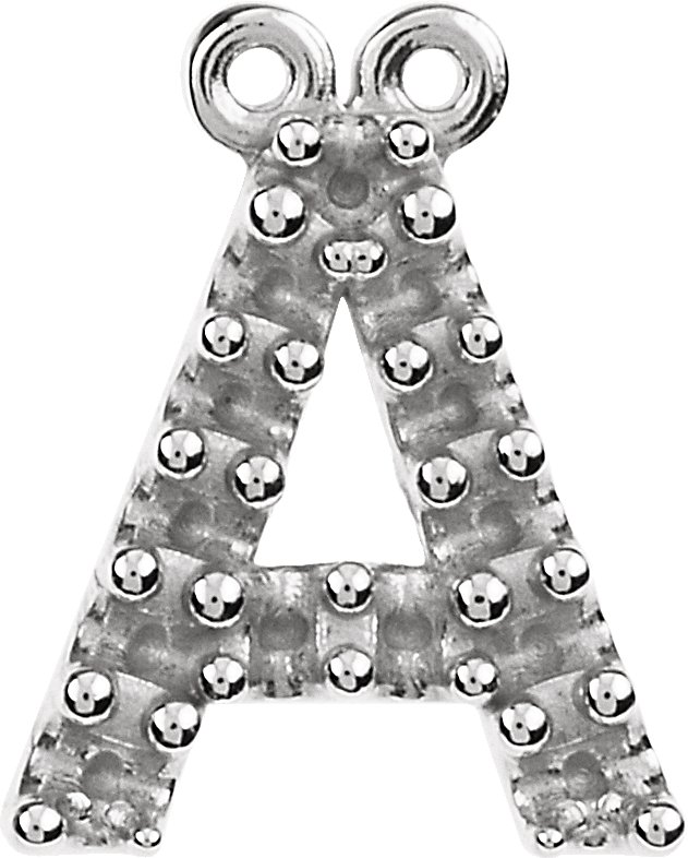 Accented Block Initial Necklace Center