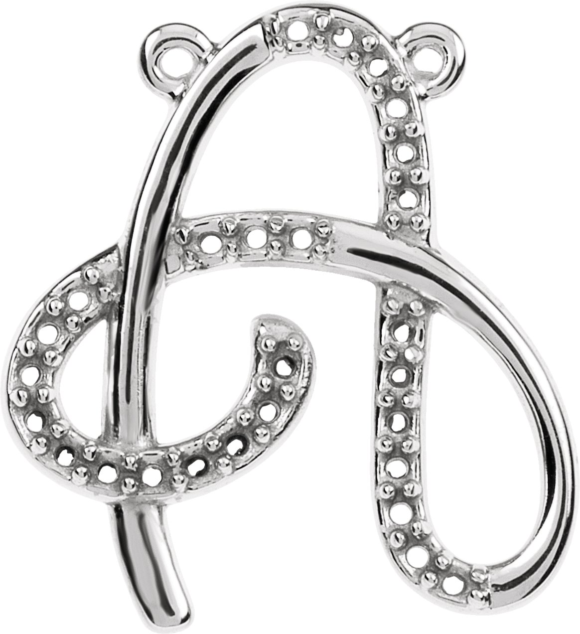 Script Initial Necklace Center