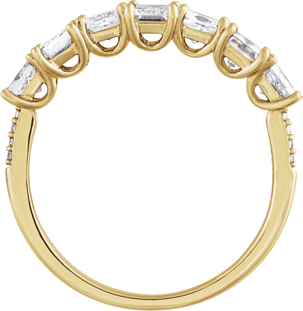 Alternative view of 1 1/5 CTW Lab-Grown Diamond Anniversary Band – 14K Yellow Gold