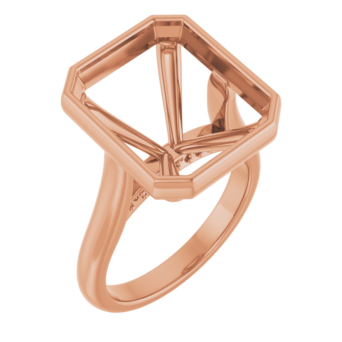 Bezel-Set Accented Engagement Ring