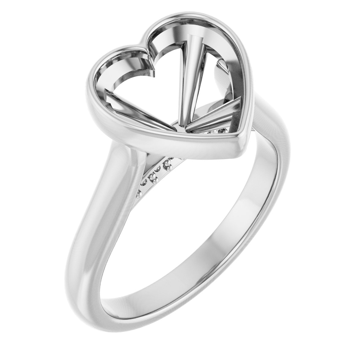 Bezel-Set Accented Engagement Ring