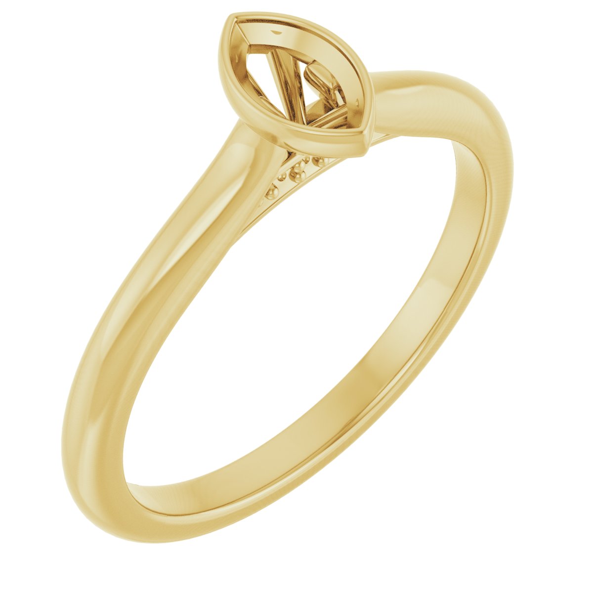 Bezel-Set Accented Engagement Ring
