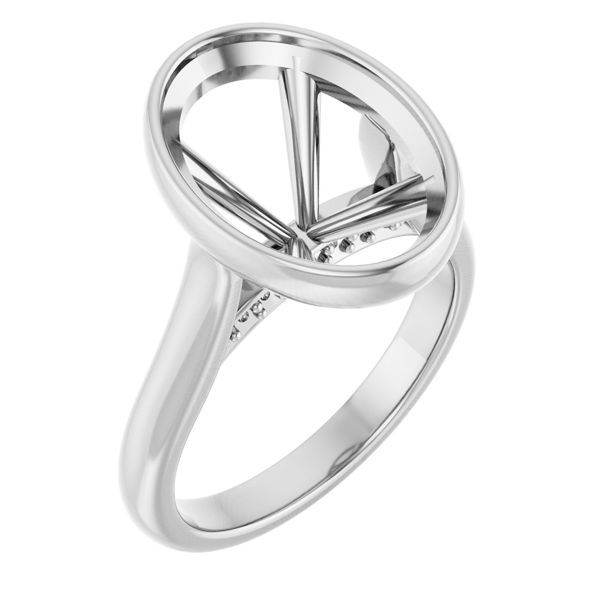 Bezel-Set Accented Engagement Ring