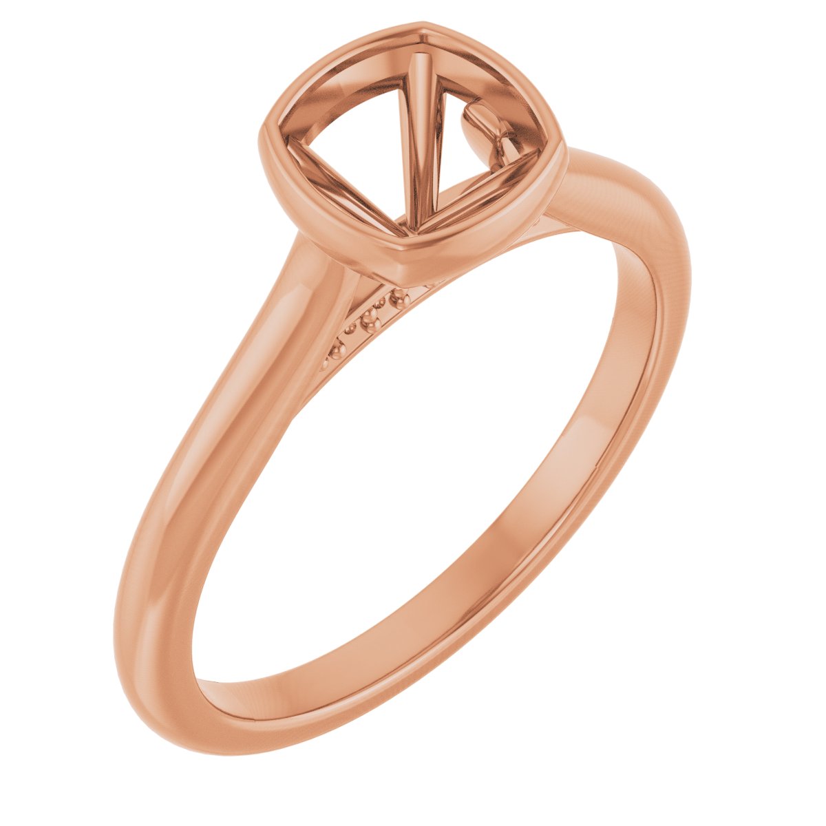 Bezel-Set Accented Engagement Ring