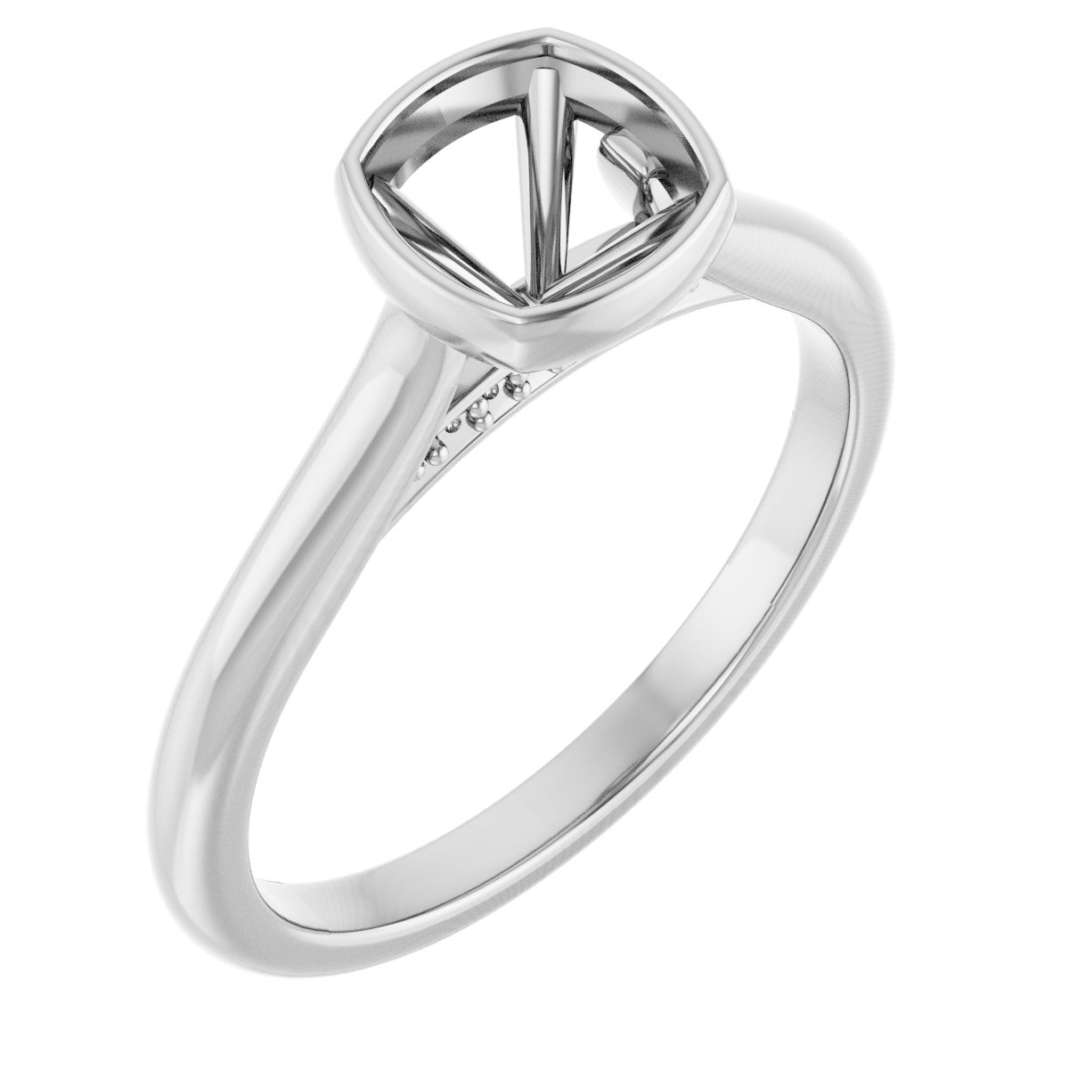 Bezel-Set Accented Engagement Ring