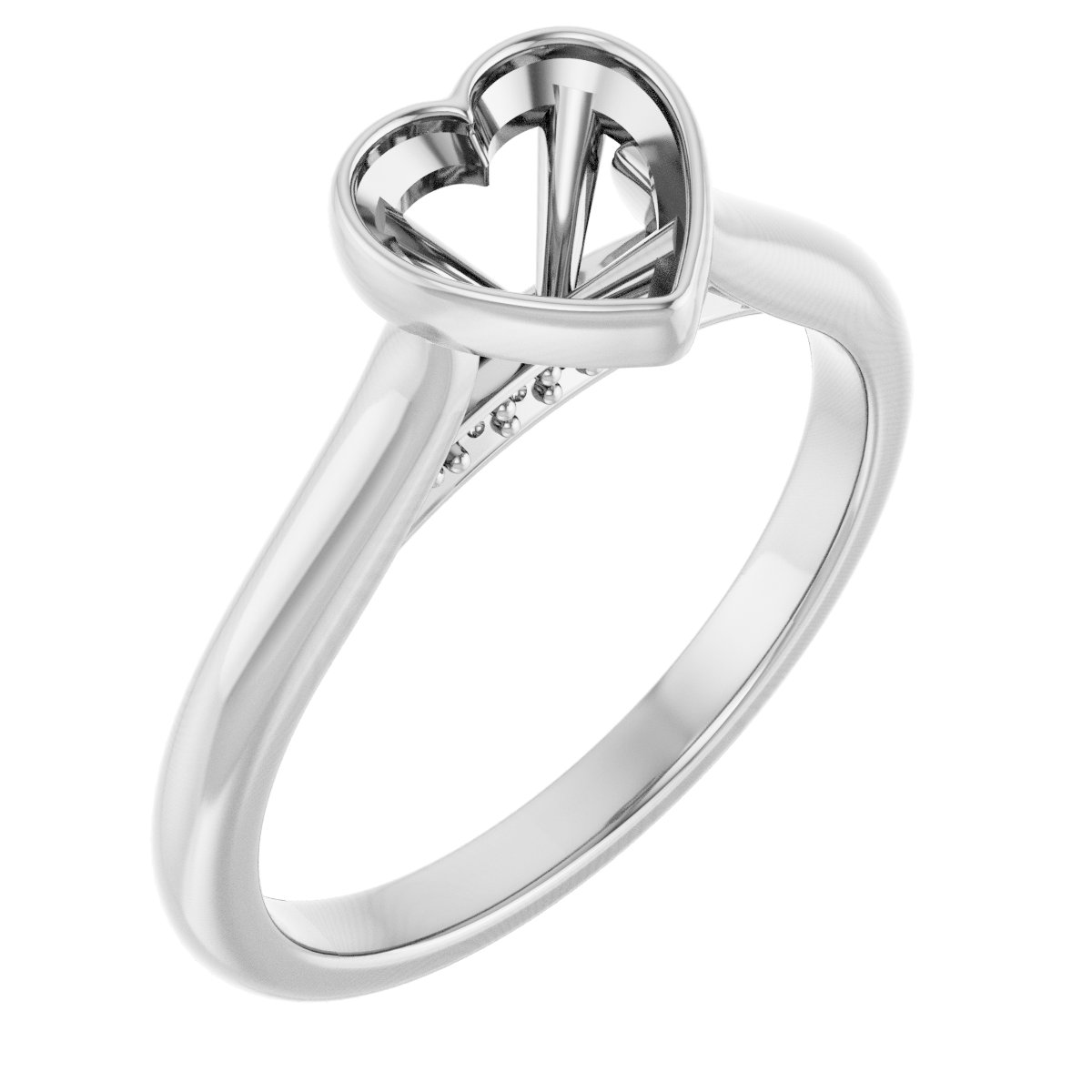 Bezel-Set Accented Engagement Ring