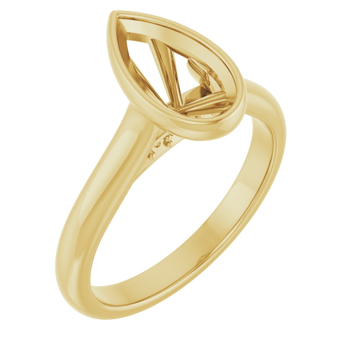 Bezel-Set Accented Engagement Ring