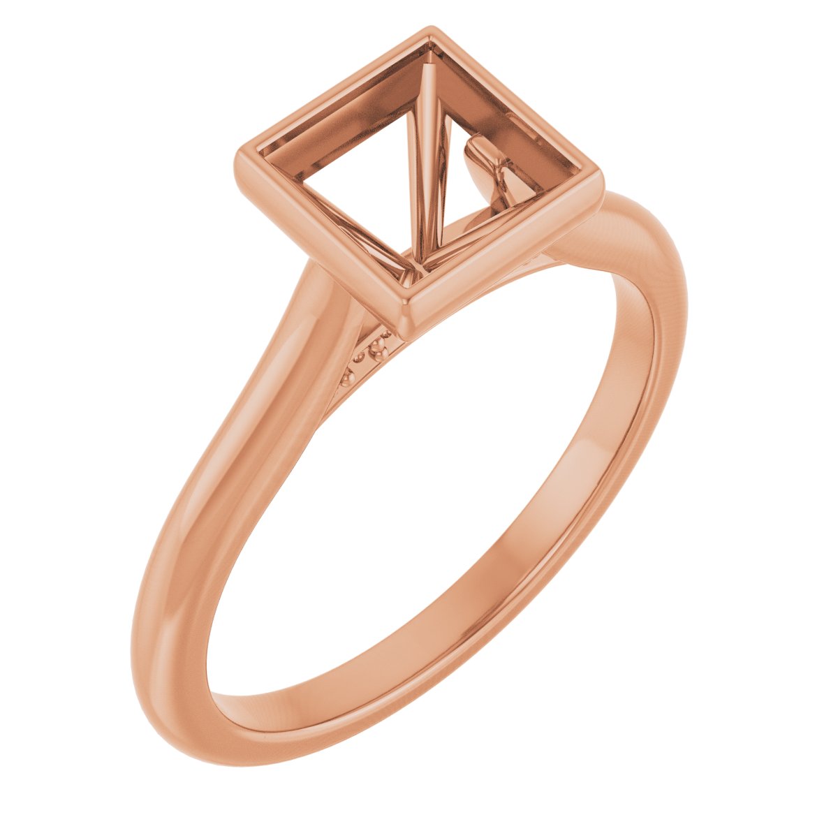 Bezel-Set Accented Engagement Ring