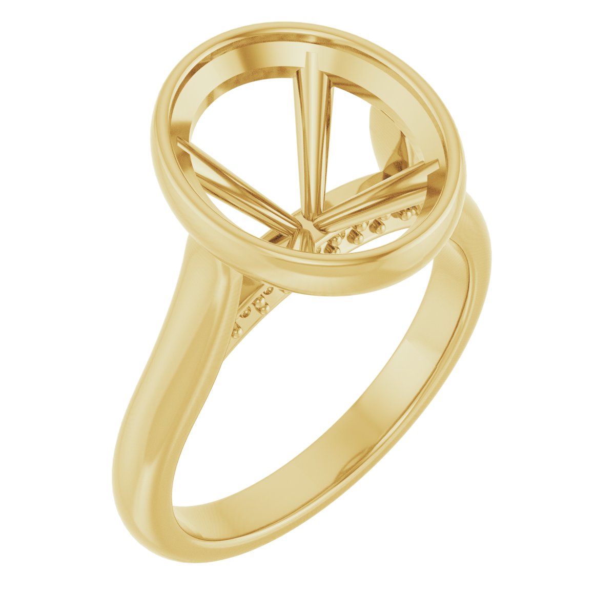 Bezel-Set Accented Engagement Ring