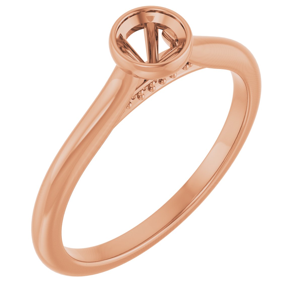 Bezel-Set Accented Engagement Ring