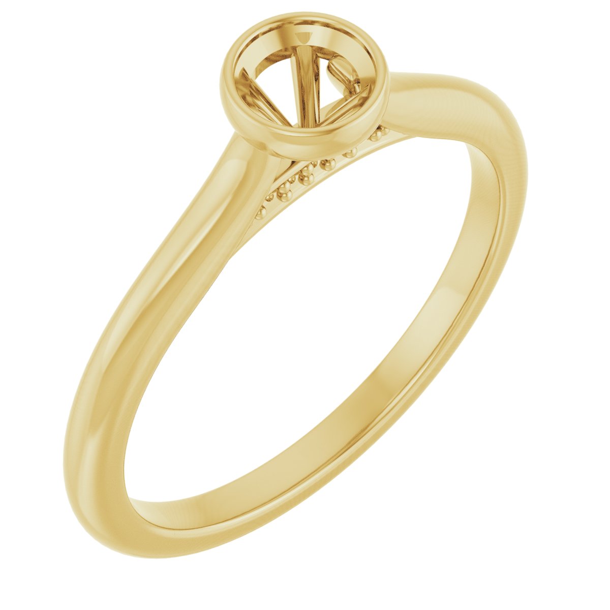 Bezel-Set Accented Engagement Ring
