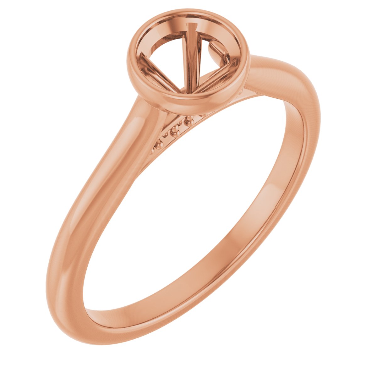 Bezel-Set Accented Engagement Ring