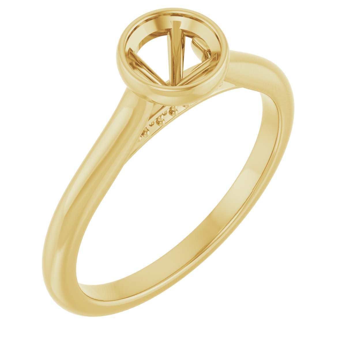 Bezel-Set Accented Engagement Ring
