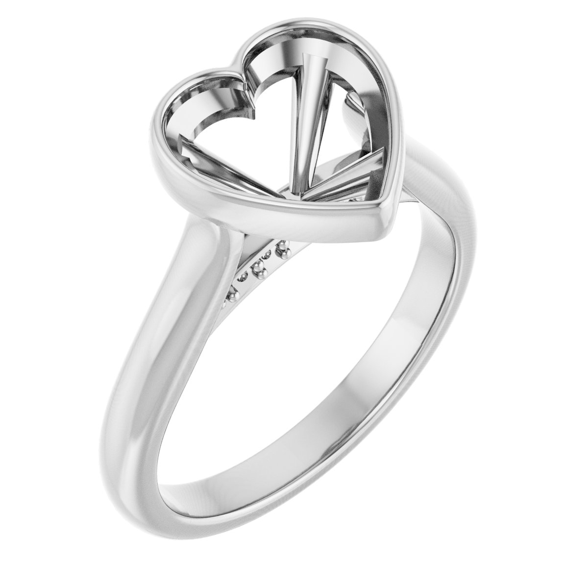 Bezel-Set Accented Engagement Ring