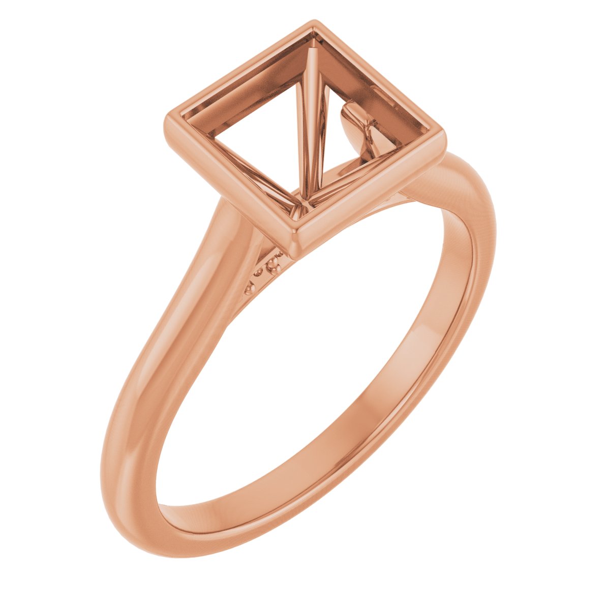 Bezel-Set Accented Engagement Ring