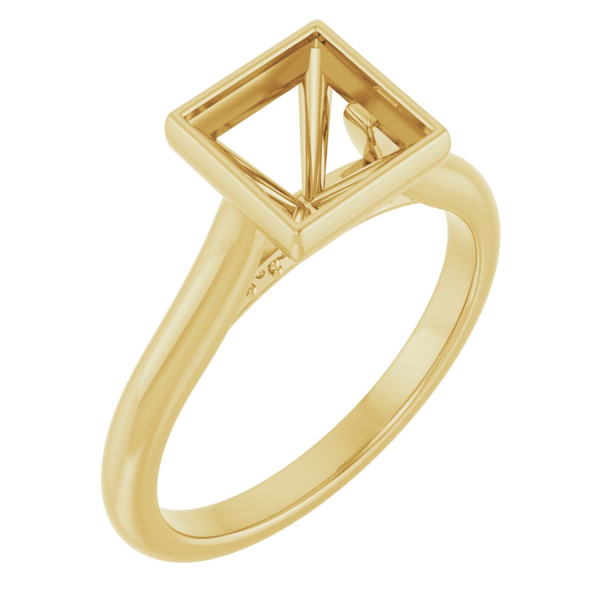 Bezel-Set Accented Engagement Ring
