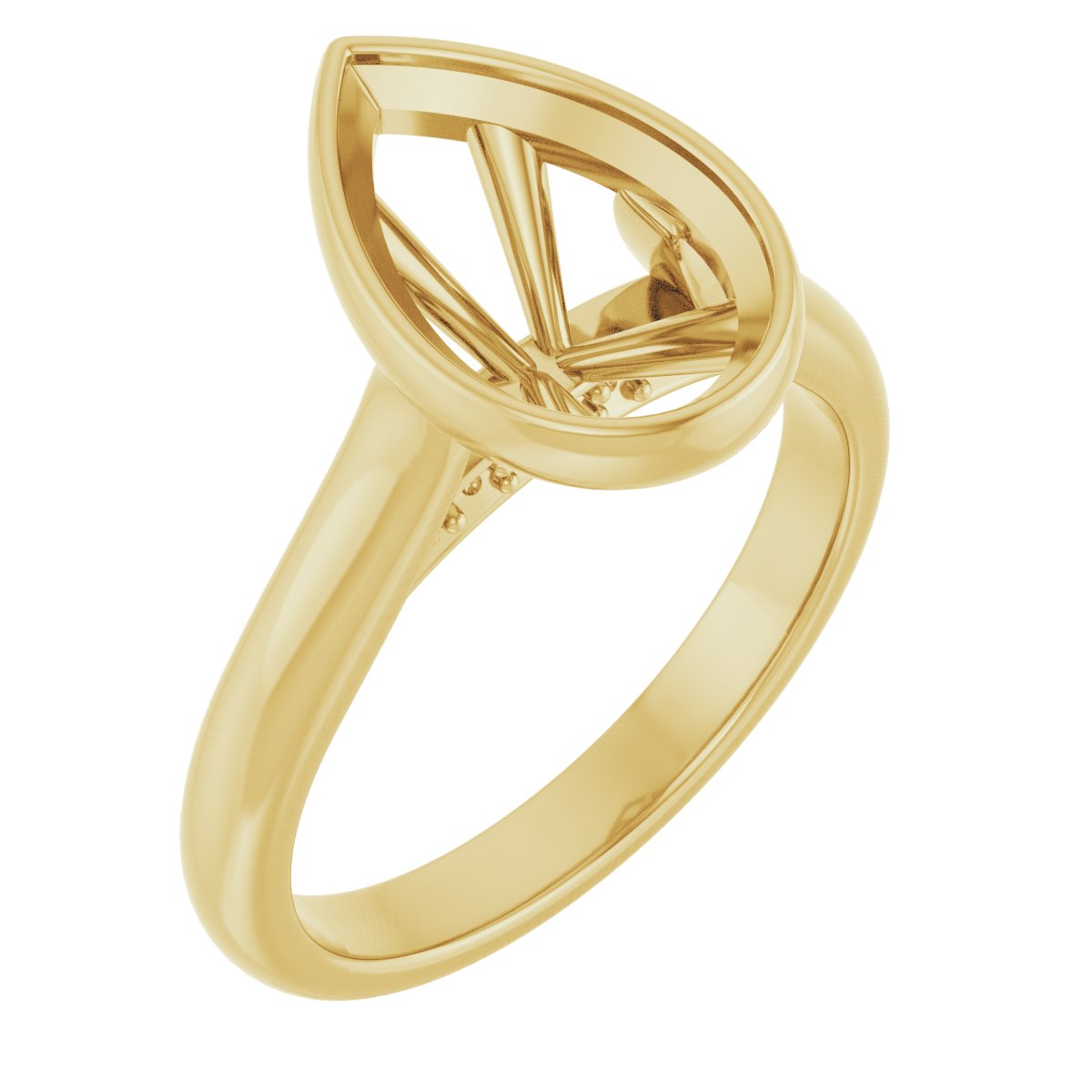 Bezel-Set Accented Engagement Ring