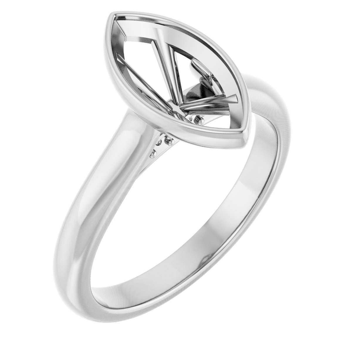 Bezel-Set Accented Engagement Ring