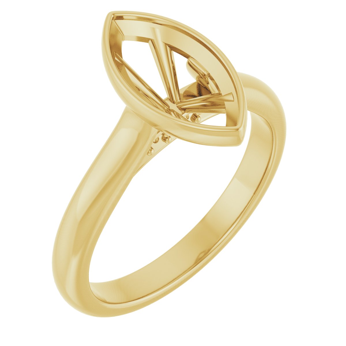 Bezel-Set Accented Engagement Ring