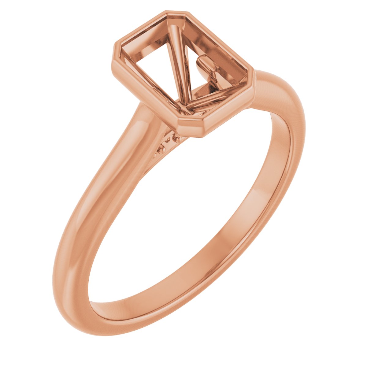 Bezel-Set Accented Engagement Ring