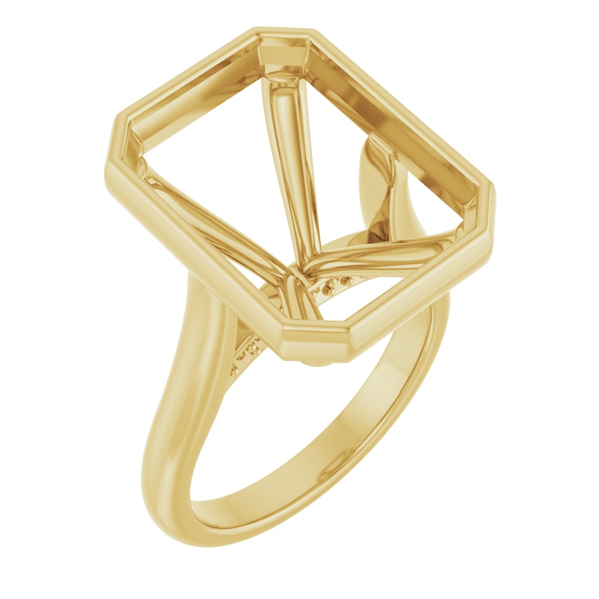 Bezel-Set Accented Engagement Ring