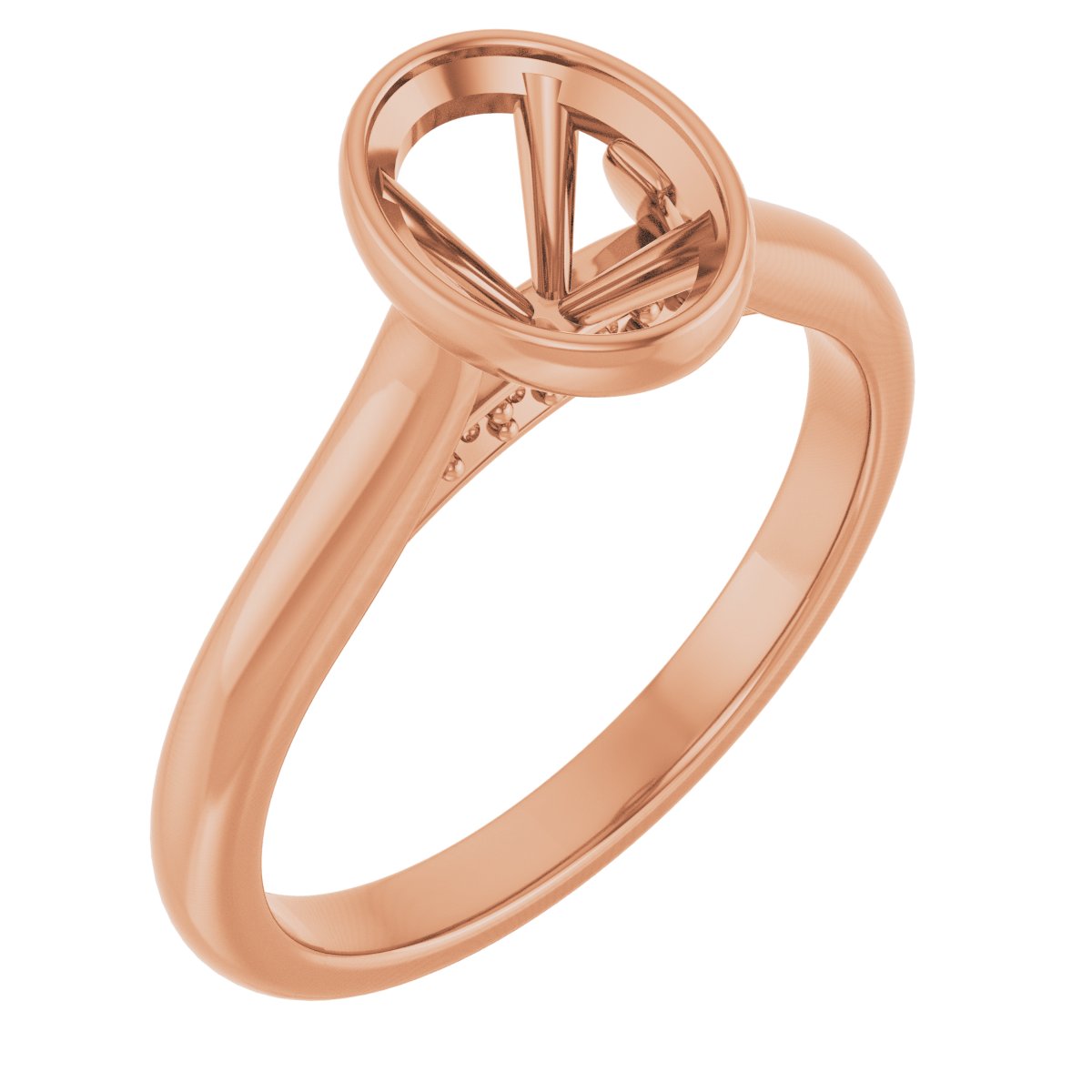 Bezel-Set Accented Engagement Ring