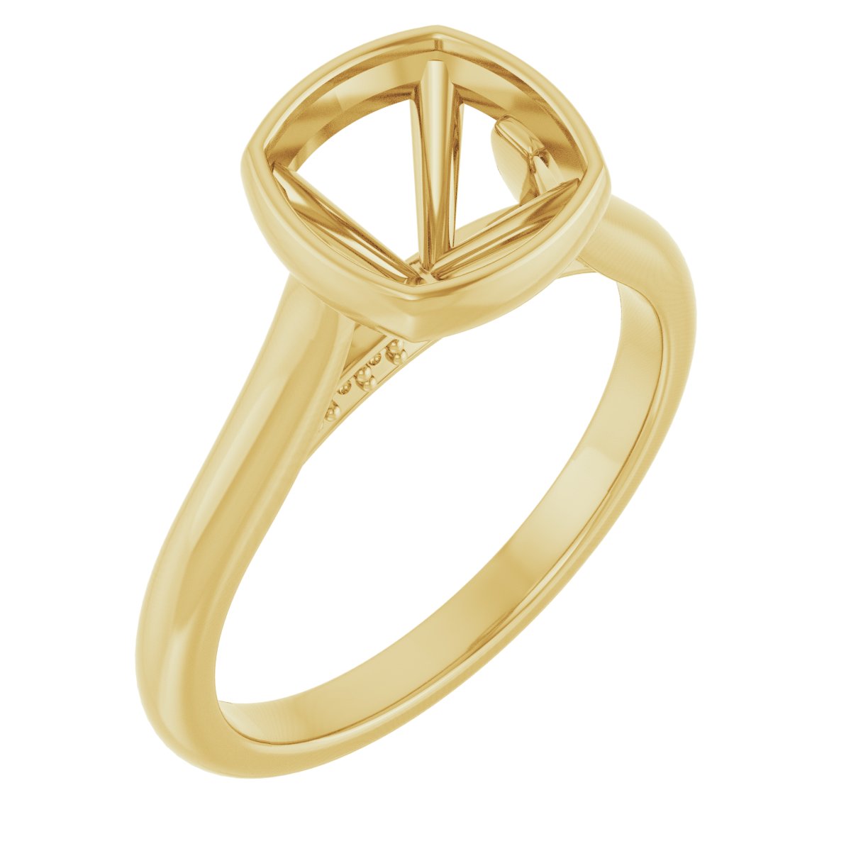 Bezel-Set Accented Engagement Ring