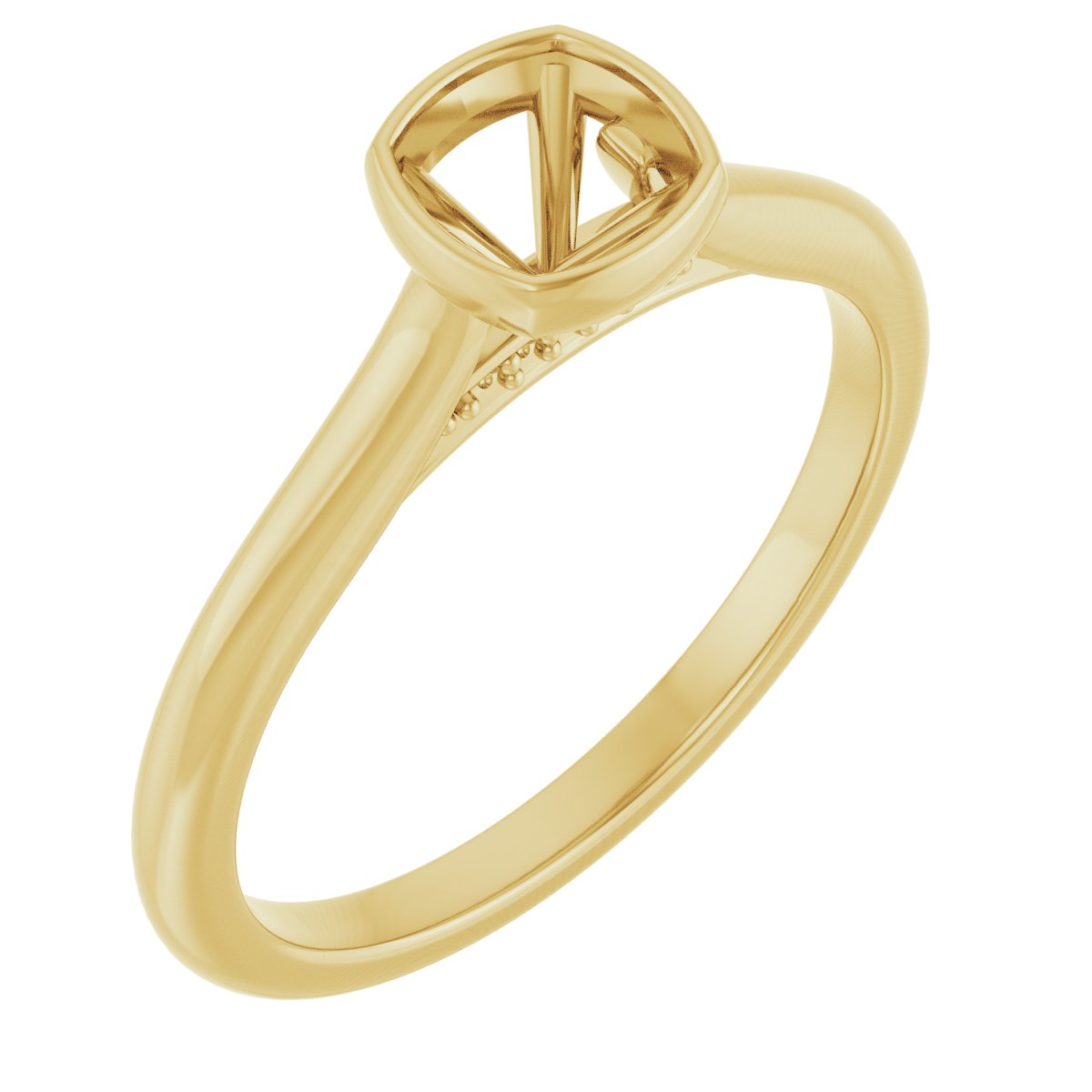 Bezel-Set Accented Engagement Ring