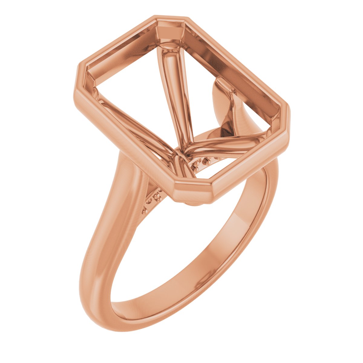 Bezel-Set Accented Engagement Ring