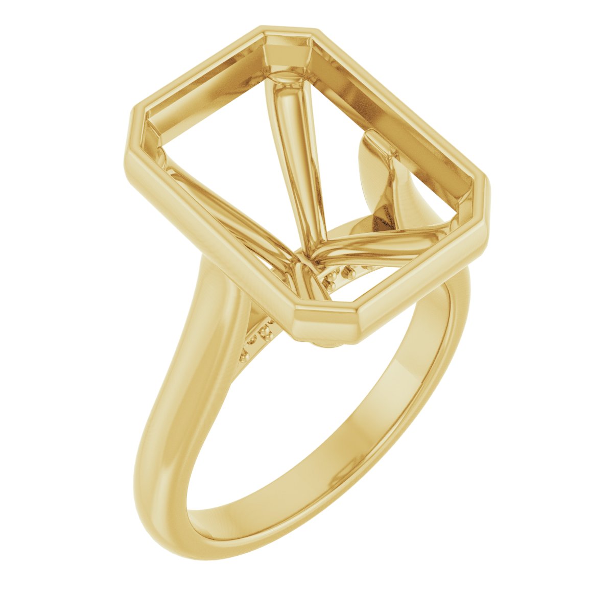 Bezel-Set Accented Engagement Ring