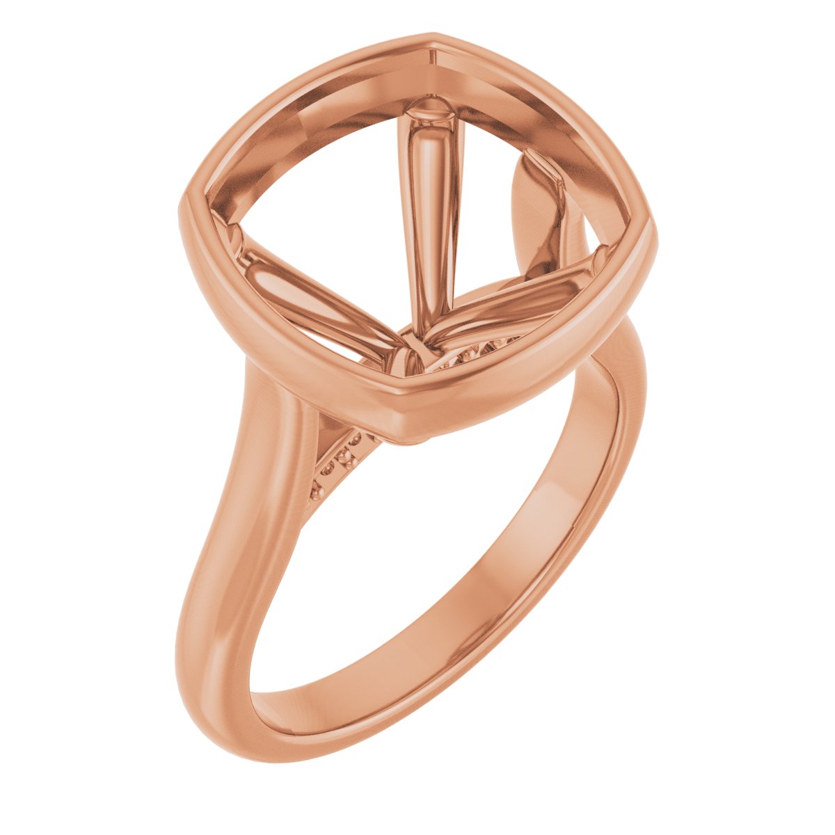 Bezel-Set Accented Engagement Ring