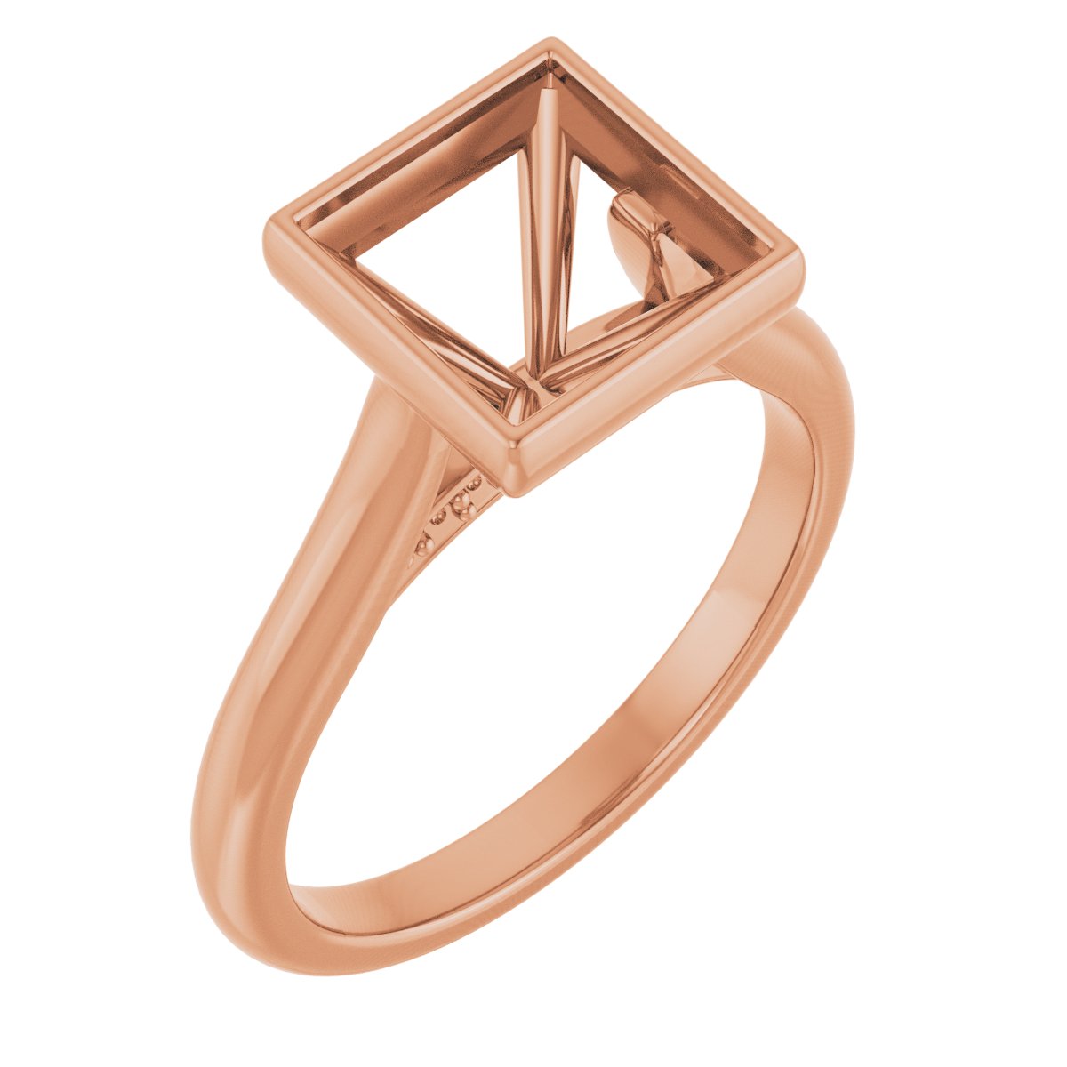 Bezel-Set Accented Engagement Ring